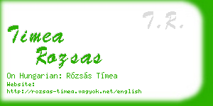 timea rozsas business card