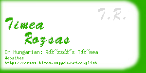 timea rozsas business card